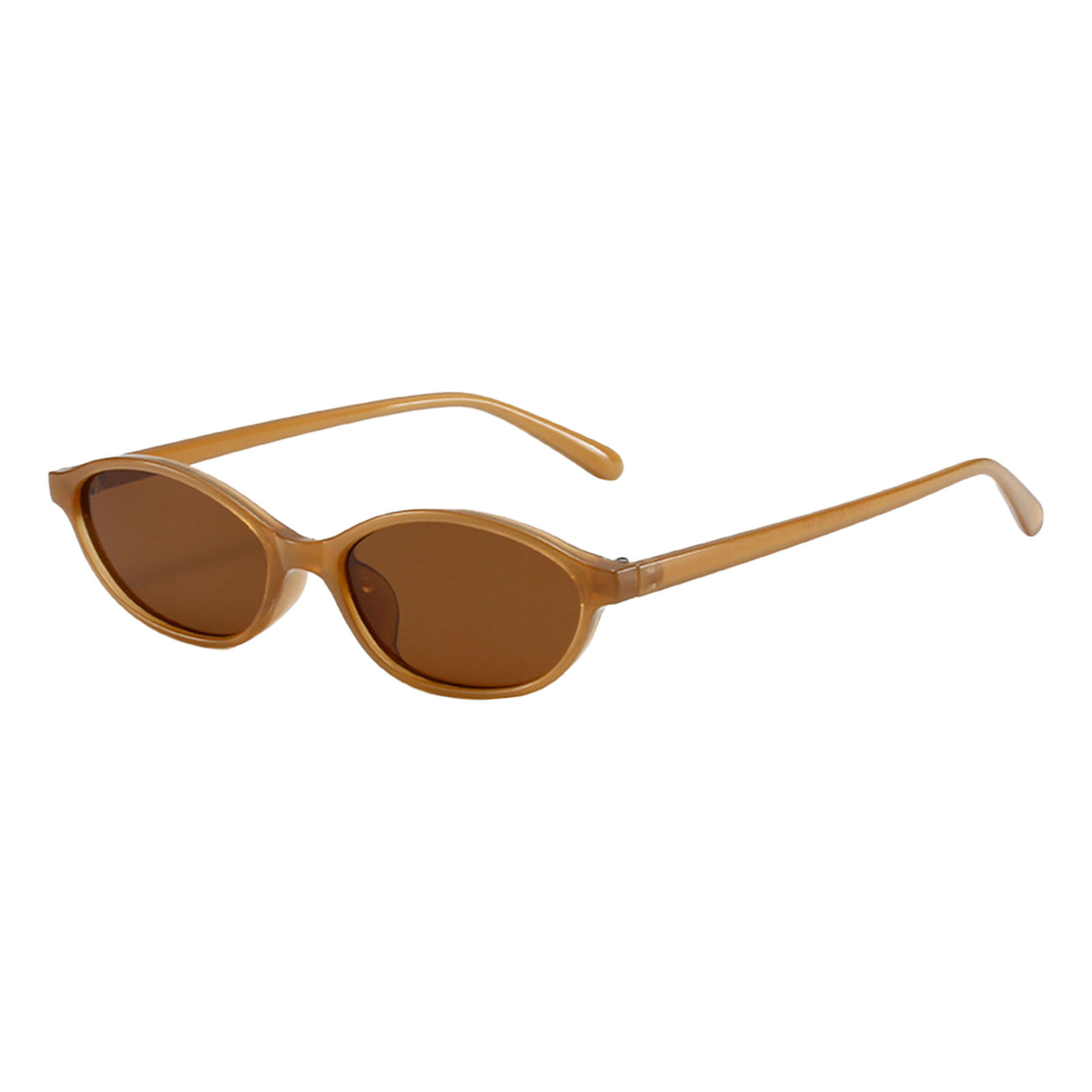 thumbnail image 2 of Gafas De Sol Ovaladas Negras De Moda Con Lentes Marrones Degradadas Gafas De Sol Redondas Para Mujer Y Hombre 400, 2 of 2